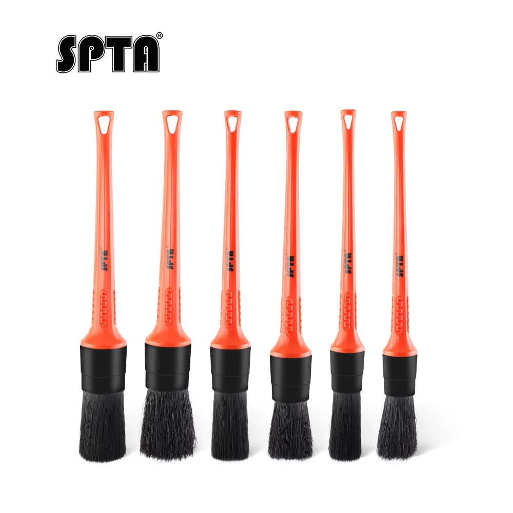 SPTA Kit Escova Detalhamento Auto com Cerdas Javali