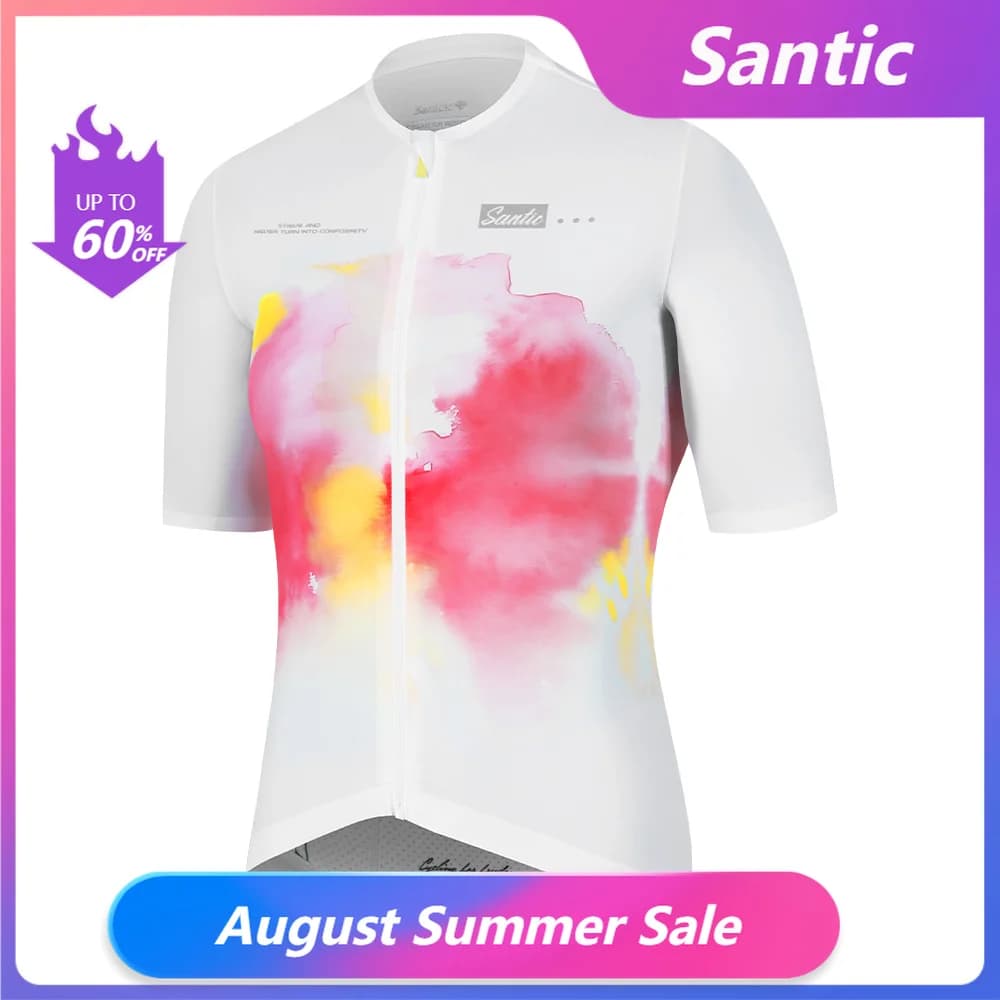 Santic Camisa Ciclismo Feminina Manga Curta Respirável