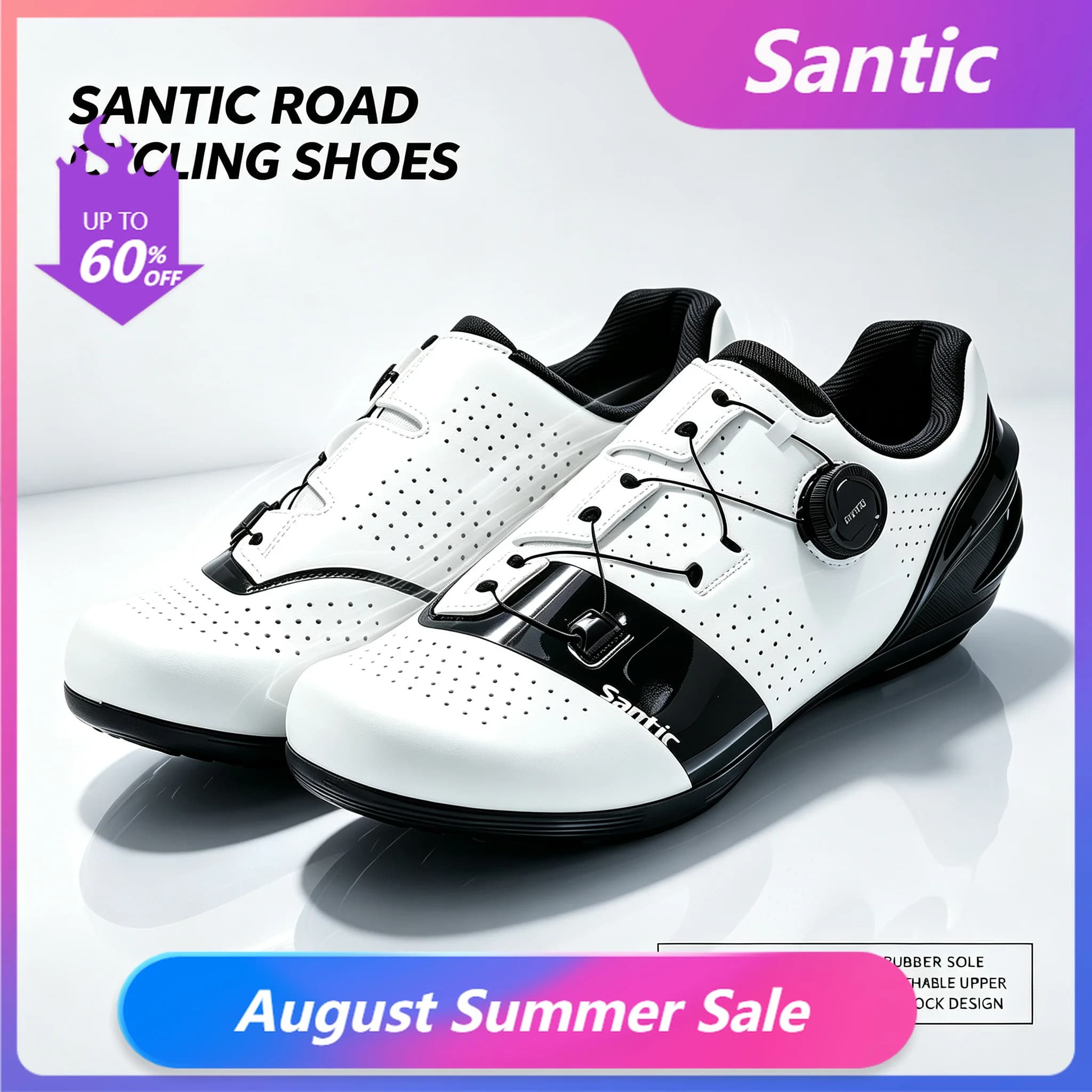 Santic Sapato Ciclismo Respirável Branco Unissex