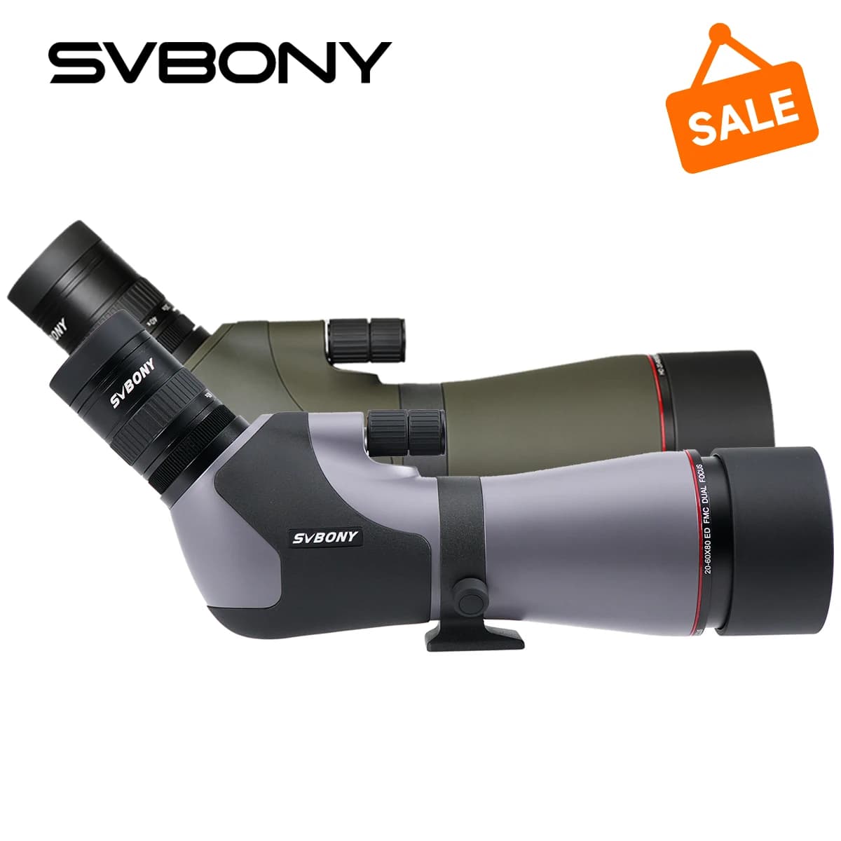 SVBONY Luneta 20-60x80 SV46 com Prisma Porro