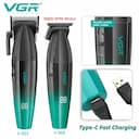 VGR Máquina de cortar cabelo sem fio 9000 rpm - Profissional — miniatura