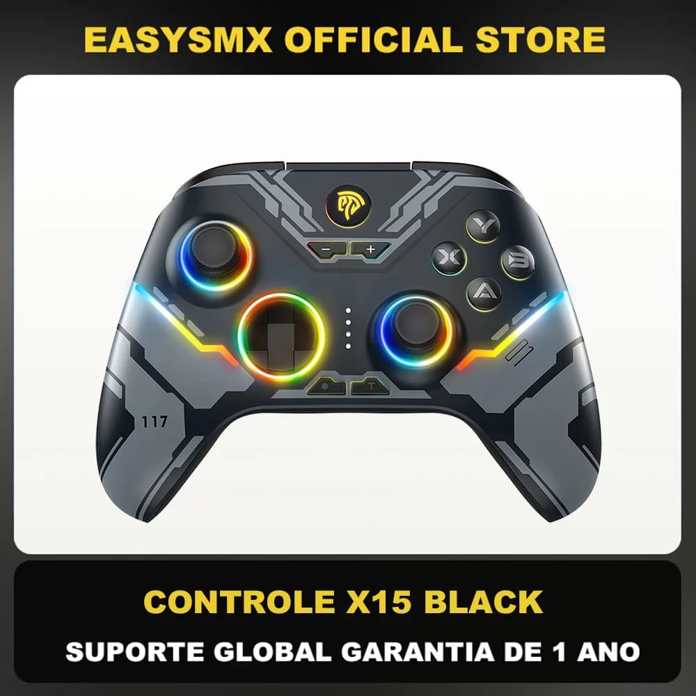 EasySMX X15 Gamepad Sem Fio Bluetooth para PC, Switch e Android
