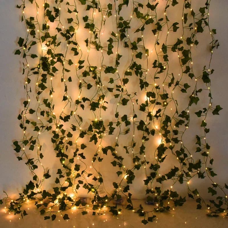 Guirlanda de Folhas de Seda com LED - 2/5/10m - Decoração