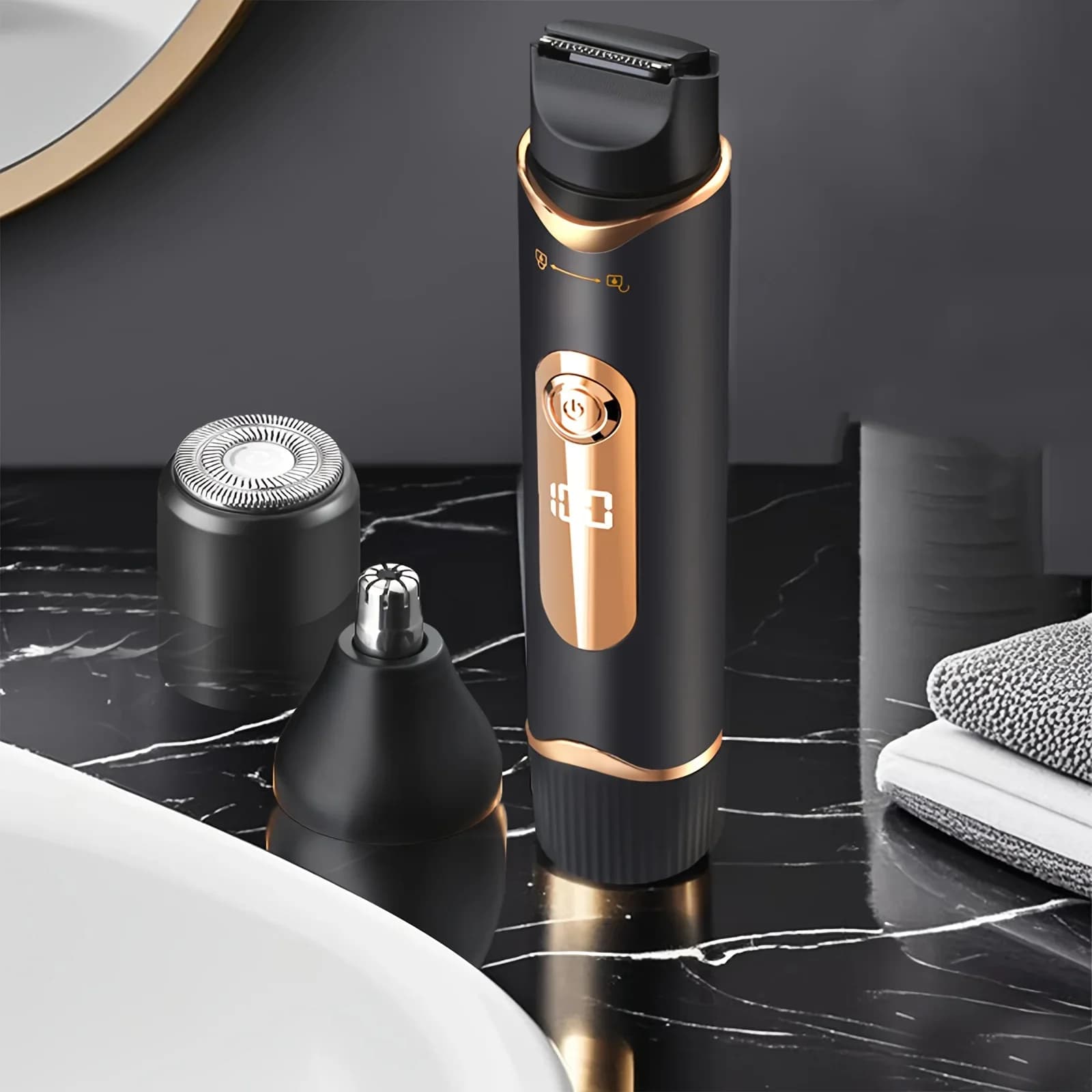 Aparador Corporal 3 em 1 - Barbeador Elétrico para Virilha