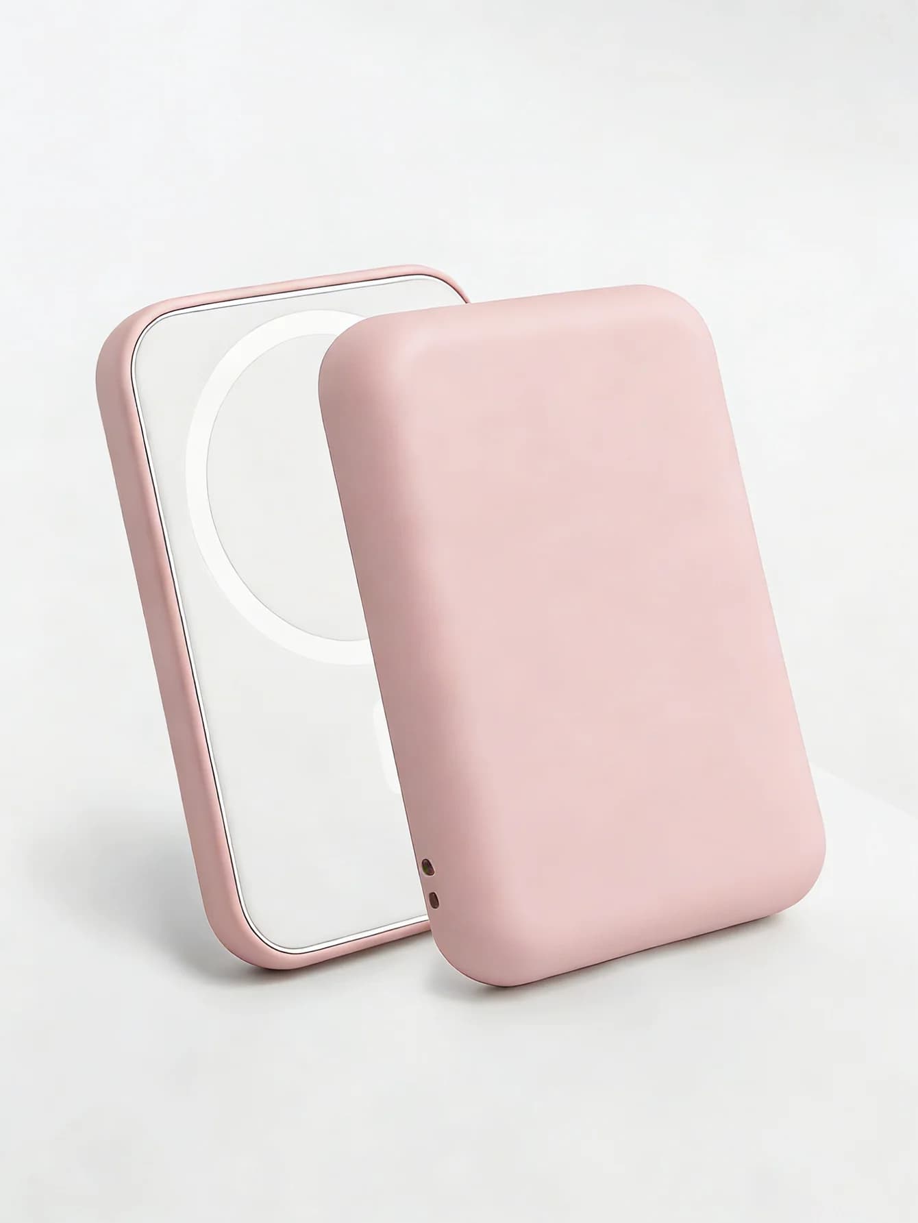 Capa Rosa de TPU para Power Bank MagSafe – Compatível Apple