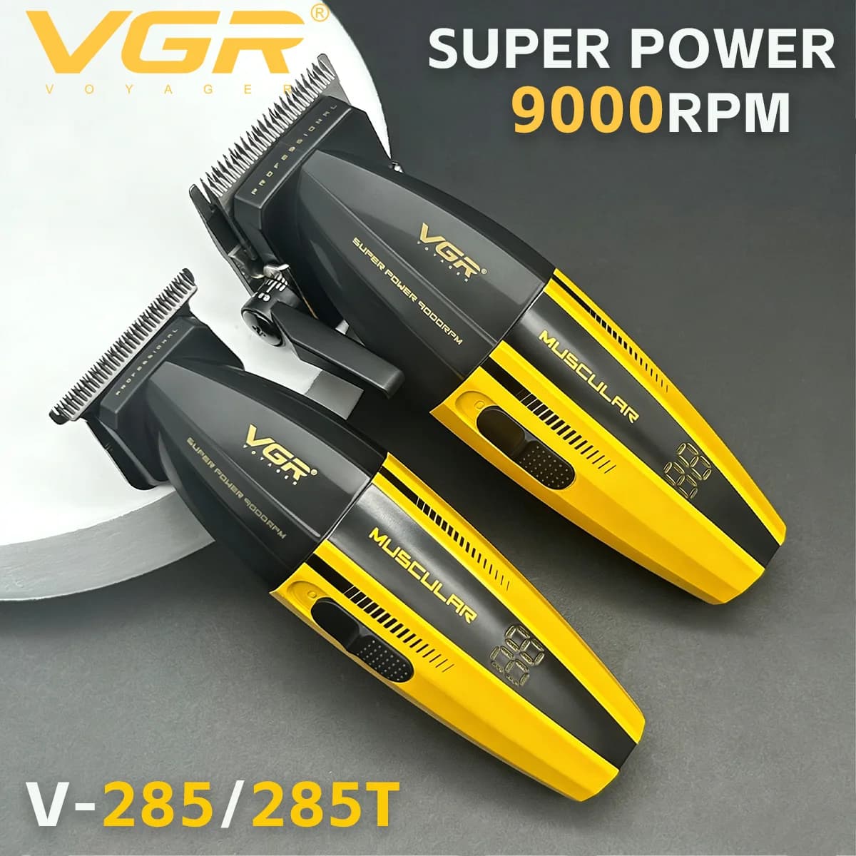 VGR Máquina de Corte Profissional 9000 RPM para Barbeiro