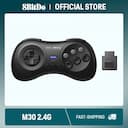 8bitdo Gamepad Sem Fio M30 2.4GHz para Sega Genesis e Mega Drive — miniatura