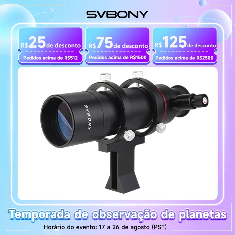 SVBONY SV208 - Telescópio Astronômico com Buscador 8x50