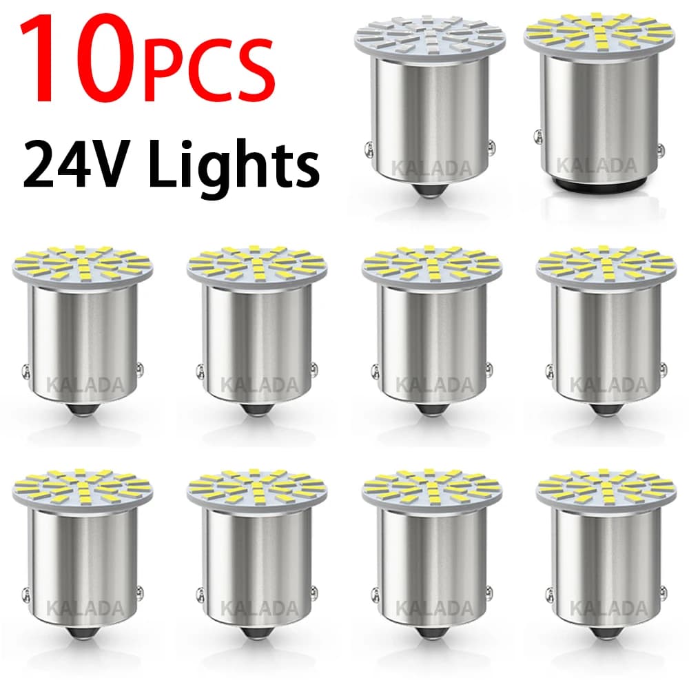 KALADA 10 pcs LED 24V 1156/1157 para carro, caminhão e ônibus - DRL