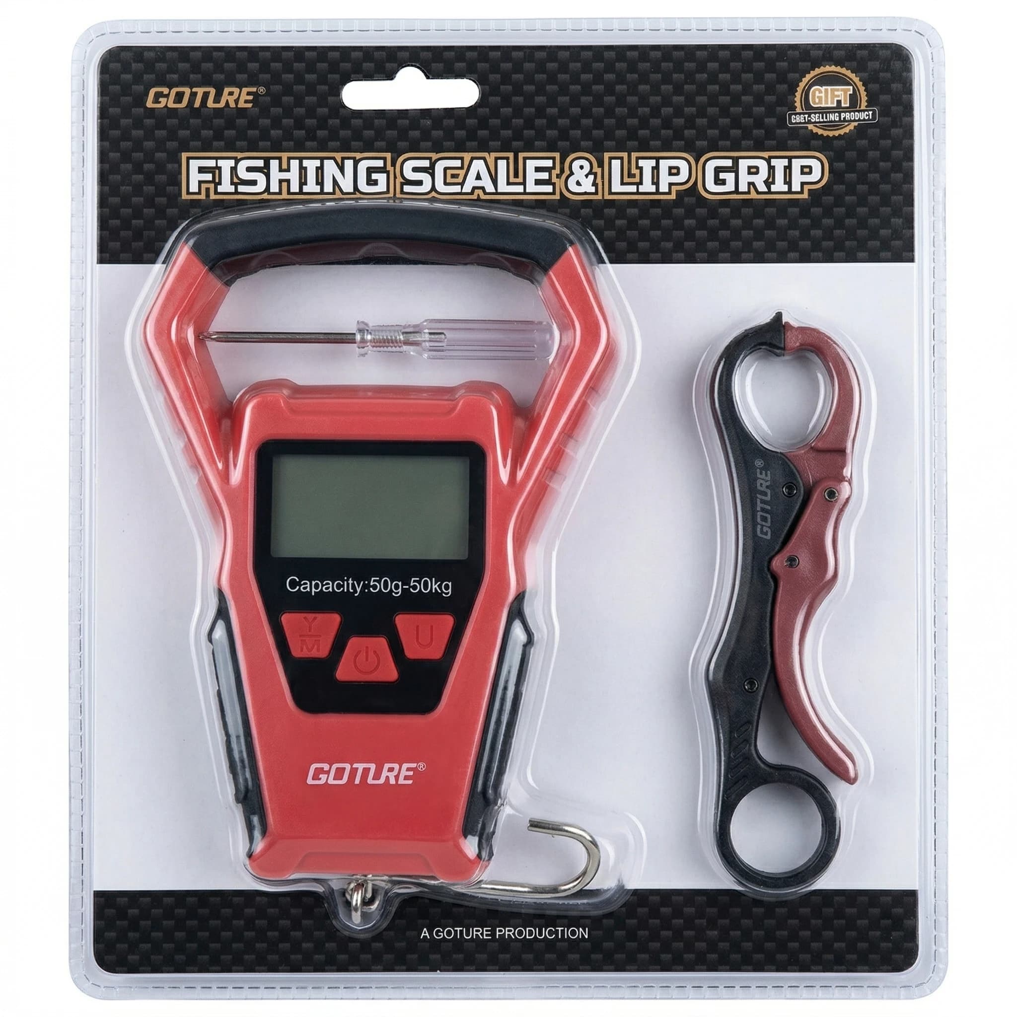 Goture Balança Digital de Pesca 50kg com LCD e Grip