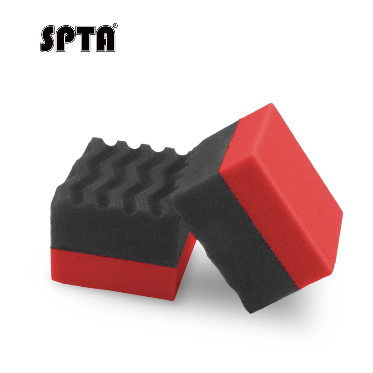 SPTA Aplicador de Gel para Pneus - Esponja Preto e Vermelho