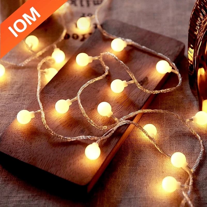 Bola Luz Solar 10m USB – Decoração Jardim, Casamento e Natal