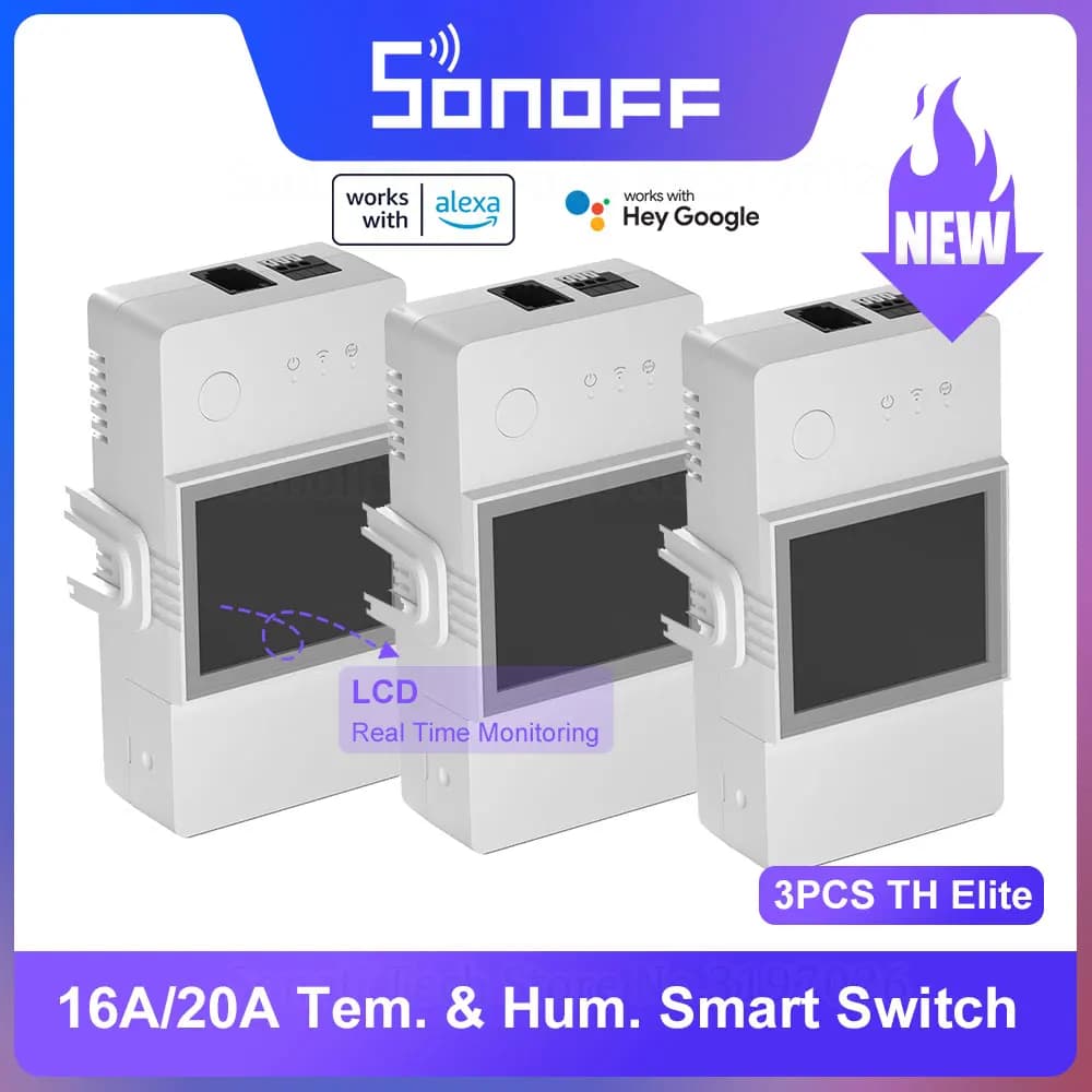 Sonoff TH Elite Interruptor WiFi com Sensor de Temperatura