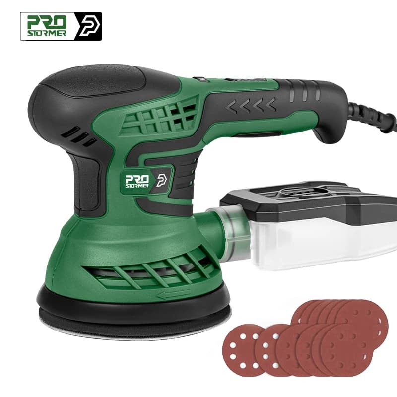 PROSTORMER Lixadeira Elétrica 400W 125mm com Coletor