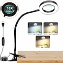 Lupa de Aumento 10X com LED – 3 cores, braço flexível – R$63,08 — miniatura