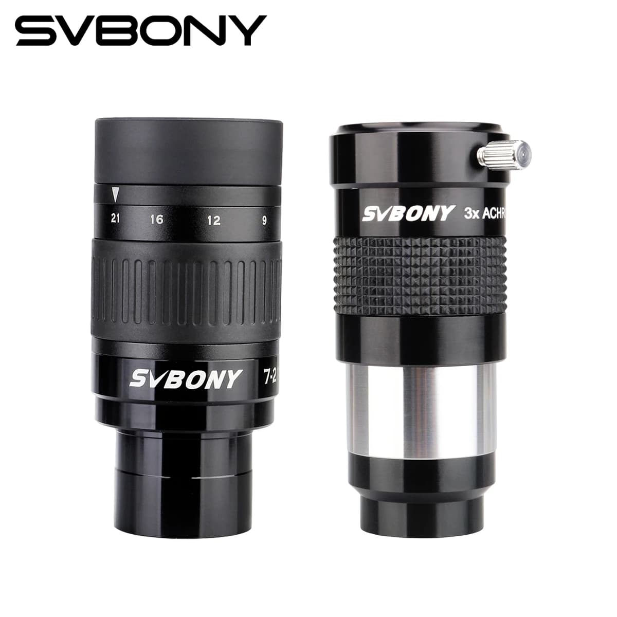 SVBONY Kit Ocular Zoom 7-21mm + Lente Barlow 3X