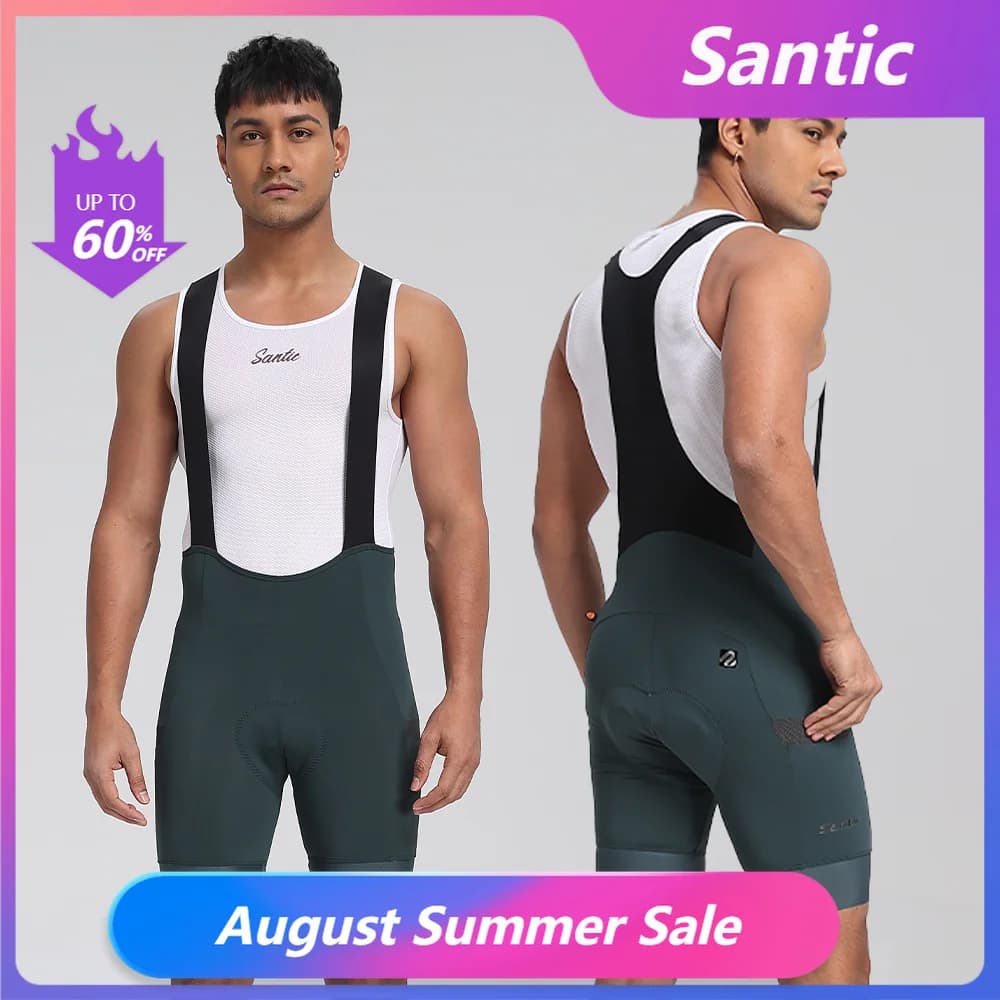 Santic Bermuda Ciclismo Masculina Bib Shorts Verão