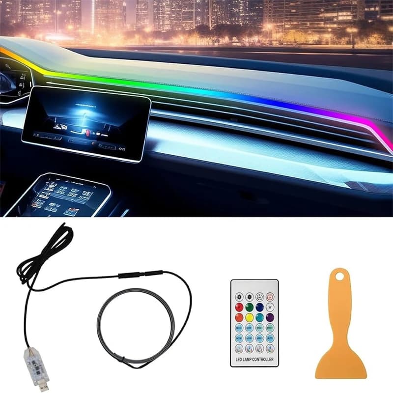 KALADA LED Interior Carro - Controle App, Luz RGB USB