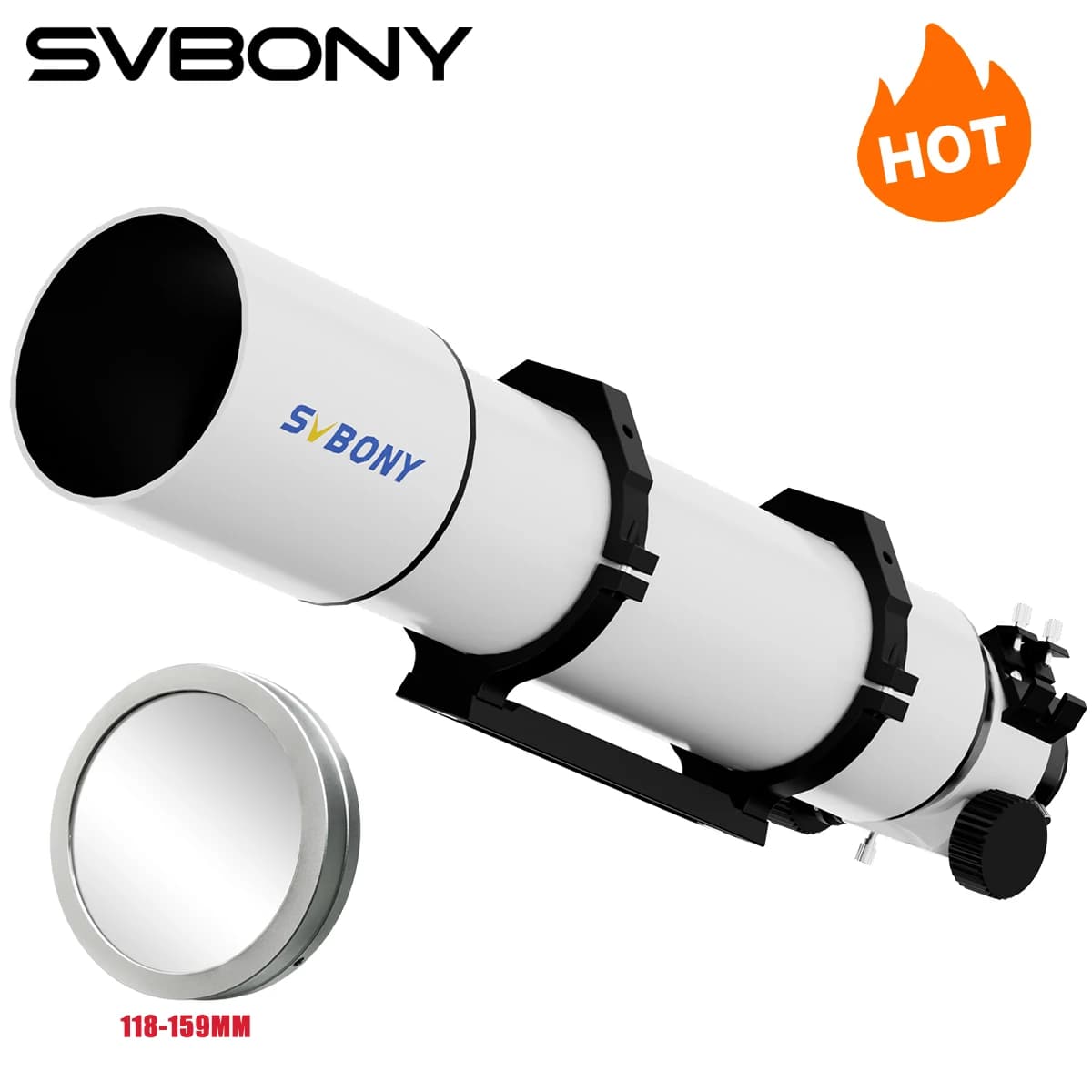 SVBONY Telescópio Refrator 102mm com Filtro Solar