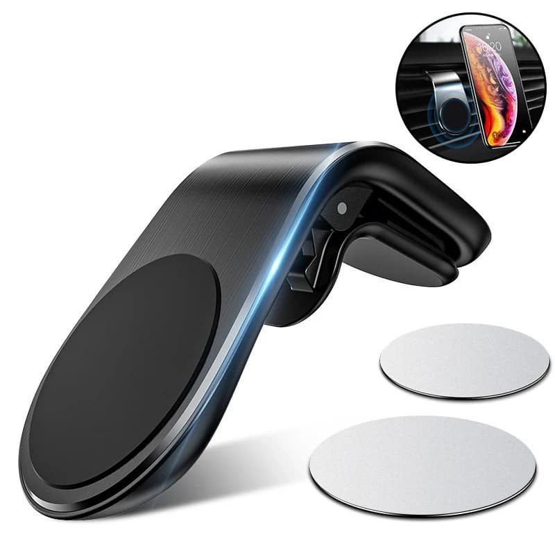 Suporte Magnético para Telefone de Carro - Clip de Ventilação 360°