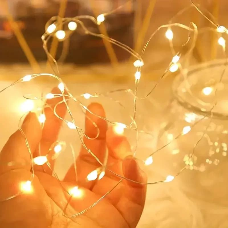 Luz de corda LED à prova d'água - Até 10m, ideal para festas