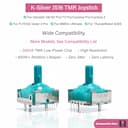 FLYDIGI Joystick Eletromagnético 2pcs K-Silver JS16 TMR 2.4G — miniatura