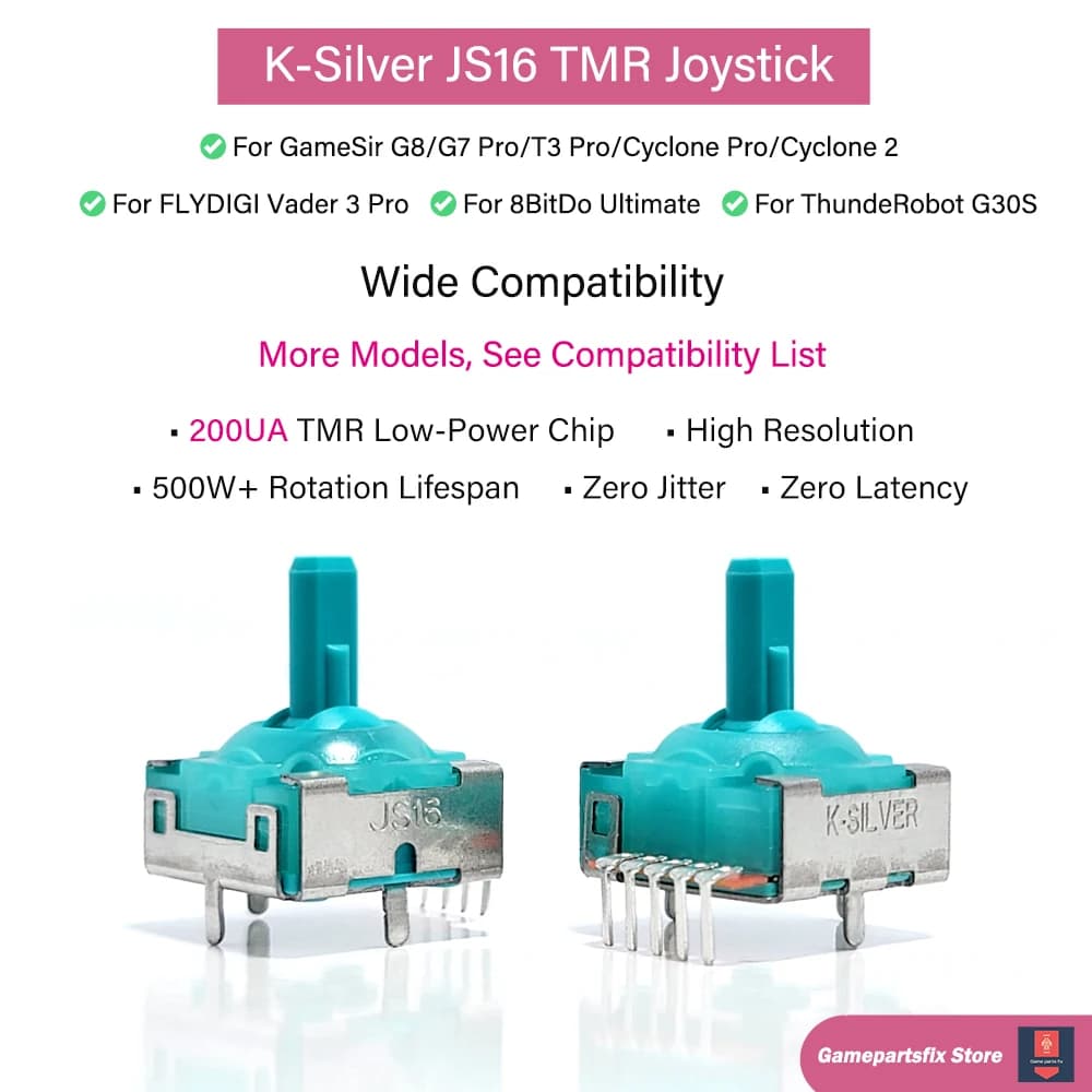 FLYDIGI Joystick Eletromagnético 2pcs K-Silver JS16 TMR 2.4G