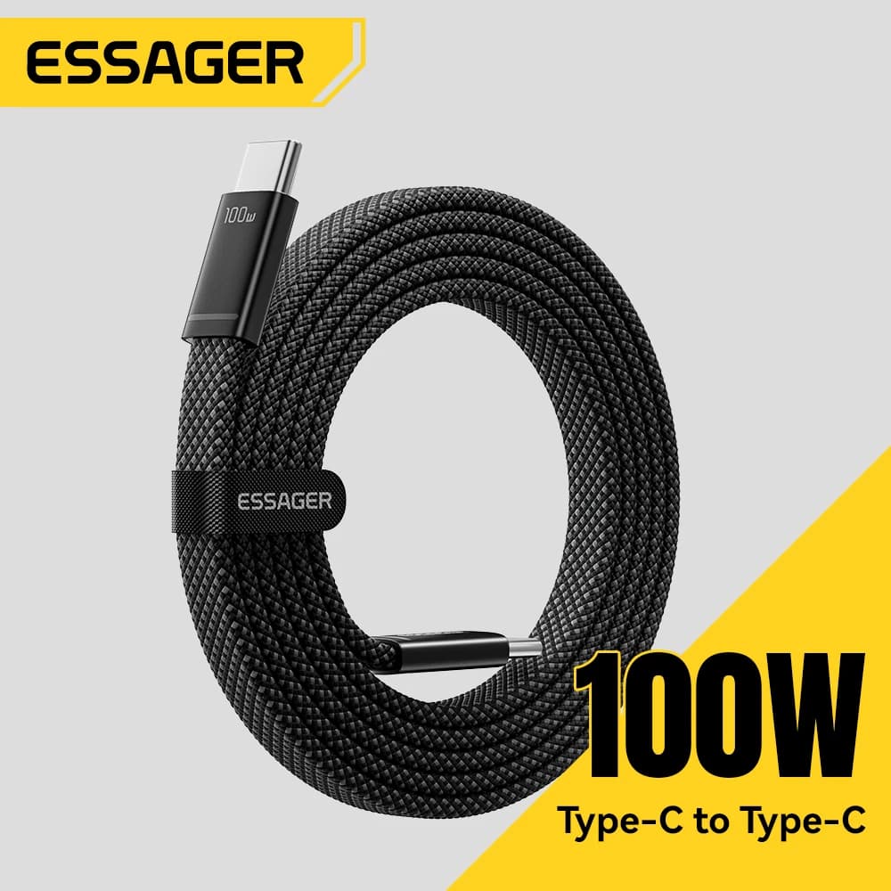 Essager Cabo USB-C 100W 5A PD - Carregamento Rápido