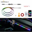 KALADA Luzes Ambientais LED 14‑55 mm RGB USB para Tesla — miniatura
