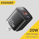 Essager Carregador USB-C GaN PD 20W - Rápido para iPhone e iPad — miniatura