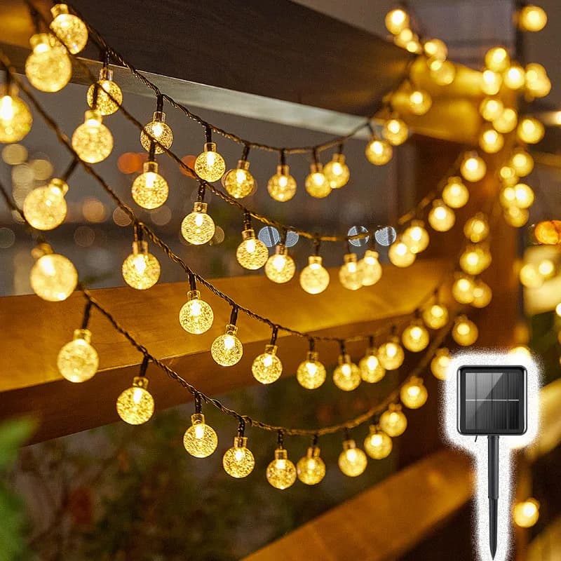 Lâmpada Solar Bolha de Luz - Decoração ao Ar Livre à Prova d'Água