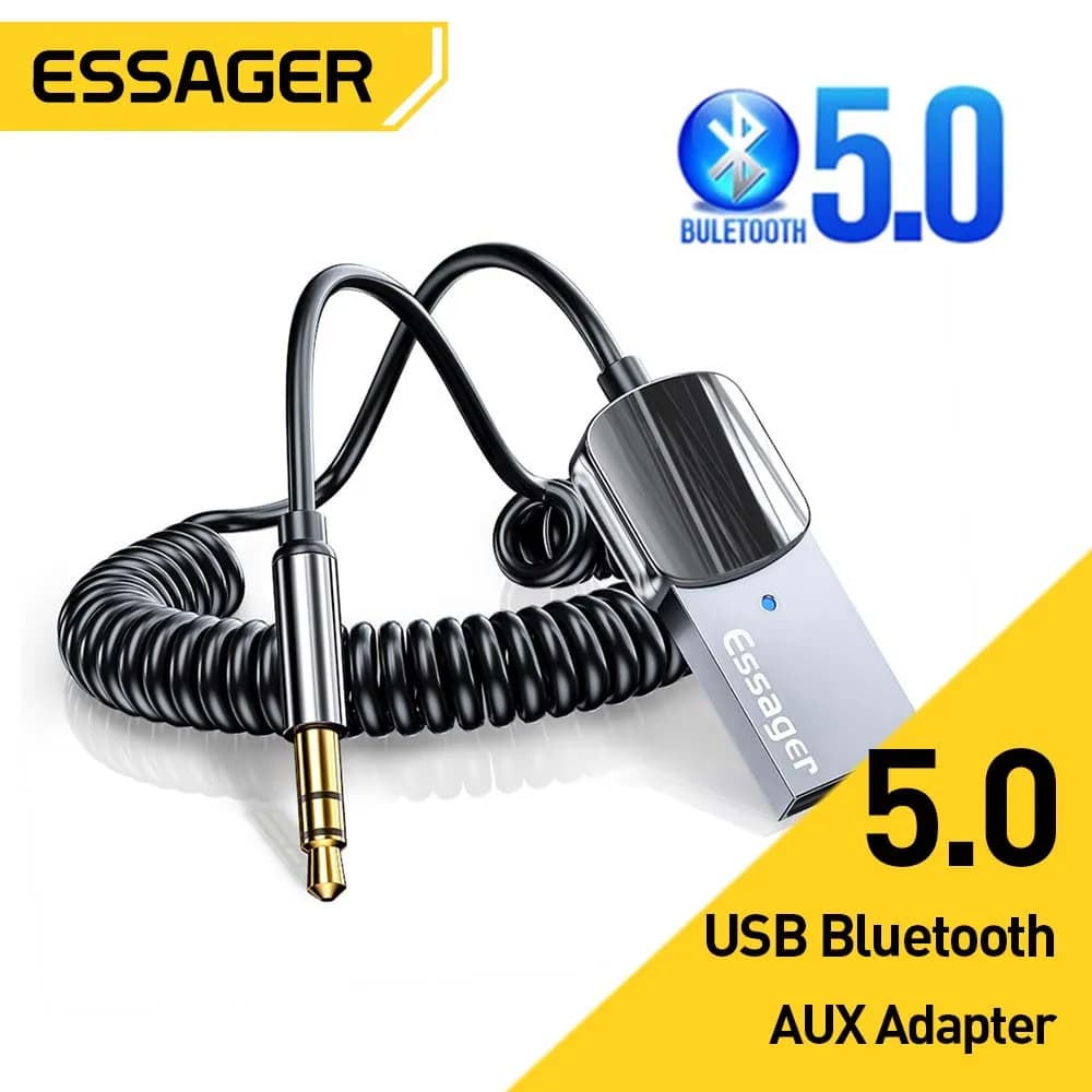 Essager Transmissor Bluetooth para Car Audio com Cabo AUX 3,5mm