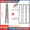 Barra de Serra 8" 1/4" para Serra Elétrica - 45 Dentes — miniatura