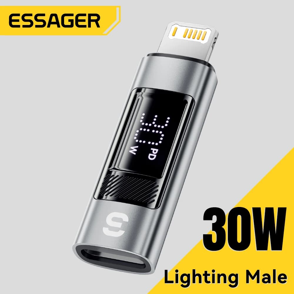 Essager Adaptador USB-C para Lightning 30W OTG – iPhone e iPad