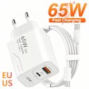 Carregador USB‑C GaN 65W 2 Portas – iPhone, Samsung, Xiaomi — miniatura