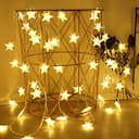 Luzes LED em forma de estrela – Guirlanda para jardim e festas — miniatura