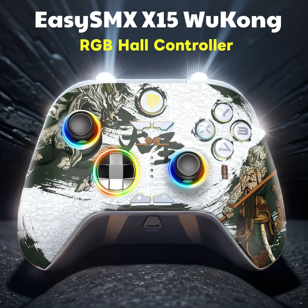 EasySMX Controle RGB X15 Hall para PC, Switch, Celular, TV