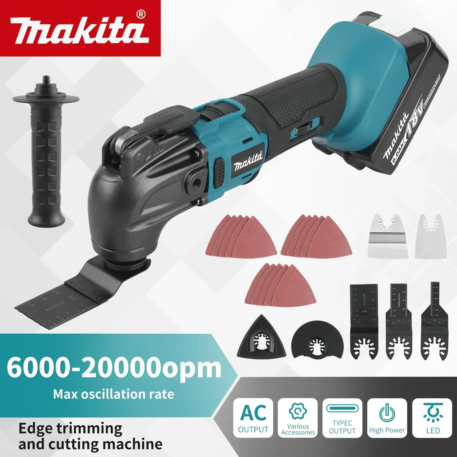 Makita DTM51 18V: Ferramenta Multifuncional Sem Escovas e Sem Fio