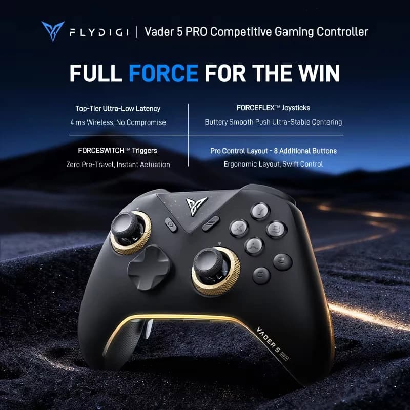 FLYDIGI Vader 5 Pro – Gamepad sem fio Hall Rocker para Xbox/PC
