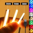 Fita LED USB COB 5V - Cores Variadas - 5M Flexível — miniatura