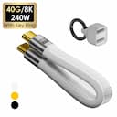 Cabo USB4 40Gbps 8K 240W PD 3 em 1 com chaveiro – Alta velocidade — miniatura