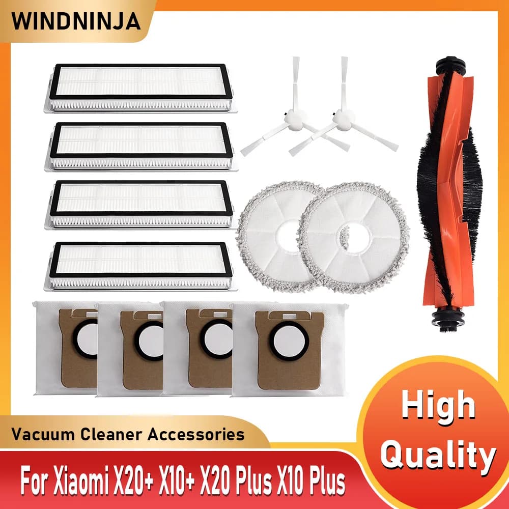 Xiaomi Acessórios para Robô Vácuo X10/X20 – Mop, Escova e Filtro