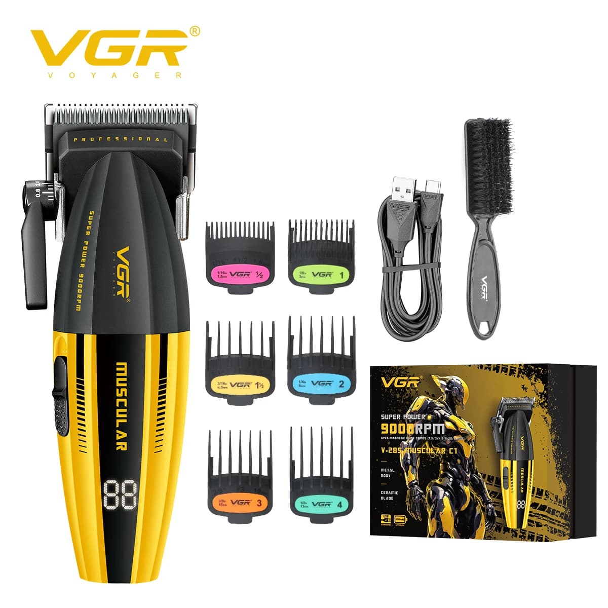 VGR Máquina de Cortar Cabelo 285 – Corte Preciso e Potente