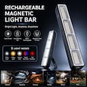 Barra de Luz LED Magnética Recarregável USB – 3 Modos IP66 — miniatura