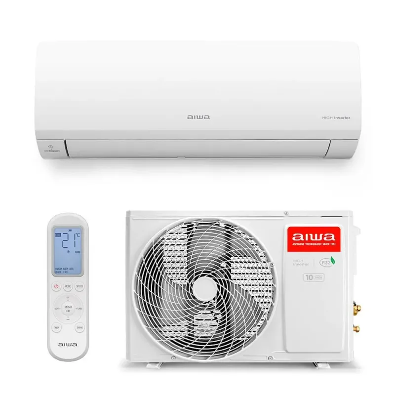 Ar Condicionado Split Hi Wall Aiwa High Inverter 9000 BTUS Quente e Frio 220V Branco AWS-AC-9QF-EU