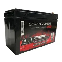 Bateria Selada Unipower, Para Nobreak E Sistemas De Monitoramento E Segurança, 12v, 7.0ah, Preto - Up1270seg