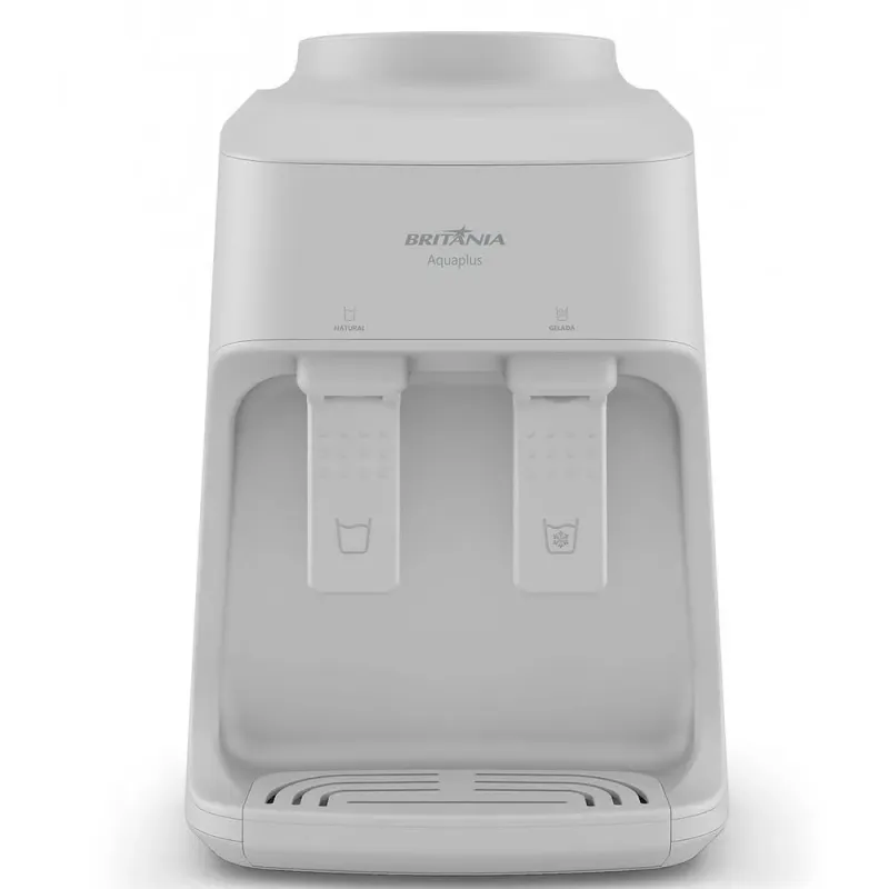 Bebedouro Britânia BBE13B Aquaplus Eletrônico Água Natural e Gelada para Galão 10L ou 20L Branco Bivolt