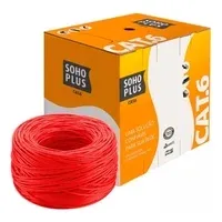 Cabo De Rede Cat.6 Furukawa Sohoplus, 305 Metros, Vermelho - 73942