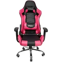 Cadeira Gamer Mymax Mx7, Suportado Até 150kg, Giratória, Preto E Rosa