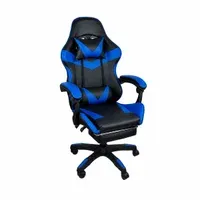 Cadeira Gamer Webshop Stillus, Até 120kg, Ergonômica, Apoio Para Os Pés, Azul